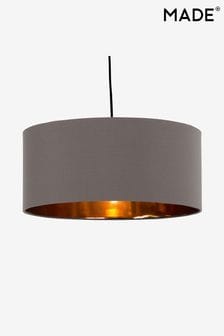 MADE.COM Grey/Copper Oro Pendant Drum Lamp Shade (D78409) | 75 €