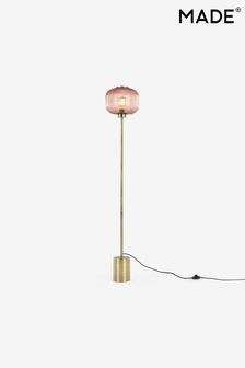 MADE.COM Pink Briz Textured Glass Floor Lamp (D78424) | €243