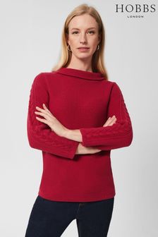 Hobbs Red Camilla Cable Jumper (D78458) | 106 €
