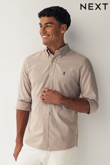 Natural Stripe Long Sleeve Shirt (D78816) | $69