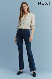 Washed Inky Blue Low Rise Bootcut Jeans (D78827) | $31