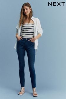 Washed Inky Blue Low Rise Skinny Jeans (D78829) | $38