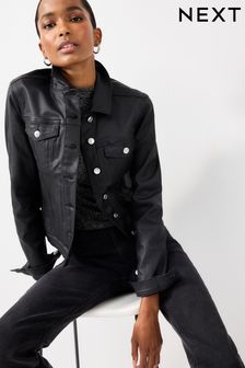 Черный - Джинсовая куртка с пропиткой (D78834) | €43