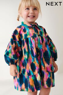 Яркий разноцветный принт - Хлопковое платье-рубашка  (3 мес.-8 лет) (D78872) | €14 - €17