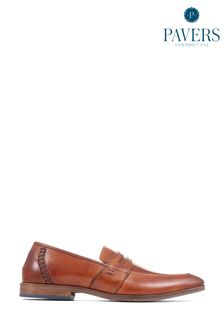 Pavers Brown Wide Fit Leather Penny Loafers (D78877) | 81 €