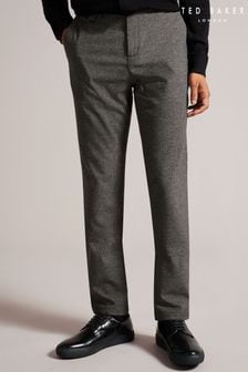 Ted Baker Blue Ziyech Slim Fit Houndstooth Chino Trousers (D78934) | 73 €