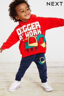 Red Digger Character Hoodie And Joggers Set (3mths-7yrs) (D78957) | ￥3,470 - ￥4,160