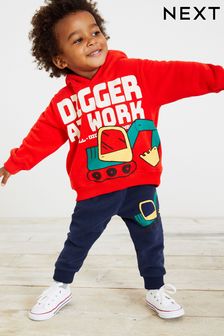 Red Digger Character Hoodie And Joggers Set (3mths-7yrs) (D78957) | 83 SAR - 100 SAR