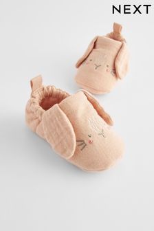 Pink Bunny Character Slip-On Baby Shoes (0-18mths) (D78981) | €4.50
