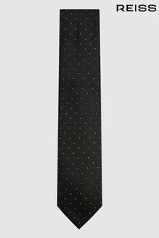 Reiss Black Liam Polka Dot Tie (D79033) | €70