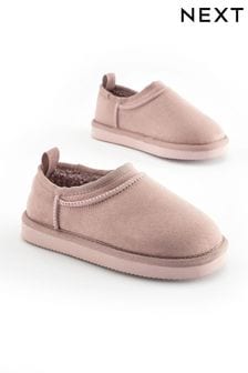 Neutral Pink Cosy Faux Fur Lined Slipper Boots (D79067) | kr290 - kr340