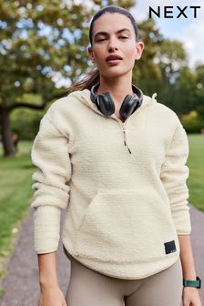 Ecru - Bluză de fleece cu fermoar scurt din fleece și blană sintetică model borg Outdoor Next Elements Hanorac (D79199) | 202 LEI