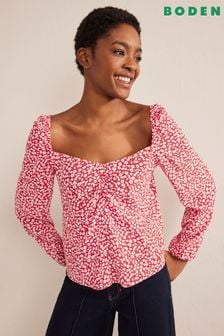 Boden Red Sweetheart Printed Top (D79214) | €44.50