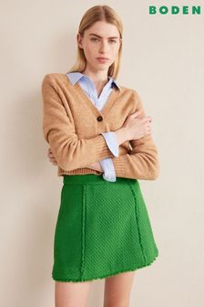 Boden Green Tweed Interest Mini Skirt (D79238) | €72