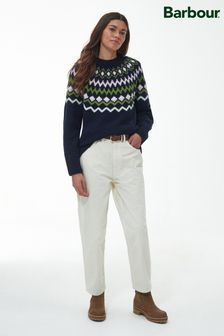 Barbour® Navy Chesil Fairisle Pattern Knitted Jumper (D79356) | €60