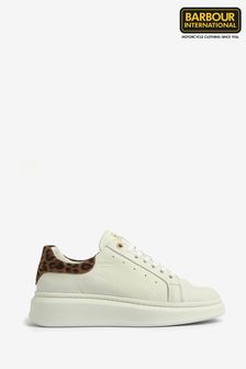 Barbour® International Amanza Animal Print Cuff White Trainers (D79409) | 167 €