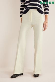 Белый - Расклешенные брюки из эластичной ткани Boden (D79443) | €140