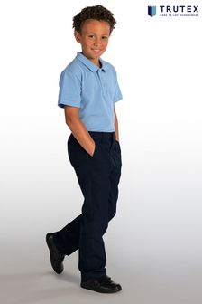 Niebieski - Chłopięce spodnie szkolne Trutex o regularnym kroju (D79791) | 105 zł