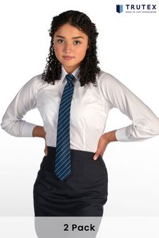 Белая приталенная школьная рубашка с длинными рукавами Trutex (Наборы из двух штук) (D79796) | €10 - €12