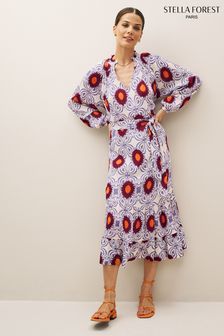 Stella Forest Purple Printed Maxi Dress (D79826) | €102