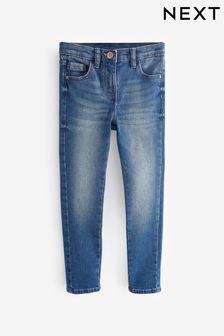 Mid Blue Long Length Skinny Jeans (3-16yrs) (D79863) | SGD 22 - SGD 32
