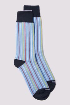 Duchamp Mens Blue Linea Socks (D79875) | $44