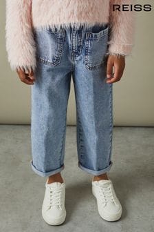 Blau - Reiss Elodie Elastische Jeans mit hohem Bund (D80057) | 76 €