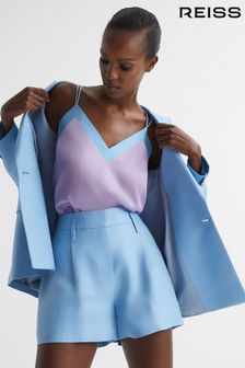 Reiss Lilac/Blue Payton Silk Blend Colourblock Vest (D80236) | 132 €
