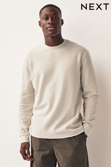 Neutral Long Sleeve Mock Layer T-Shirt (D80246) | 62 SAR