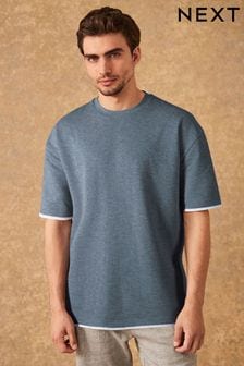 Marineblau - T-Shirt im Lagenlook (D80264) | 15 €