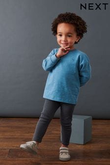 Blau - Set mit langärmeligem Shirt und Leggings (3 Monate bis 7 Jahre) (D80285) | 9 € - 14 €