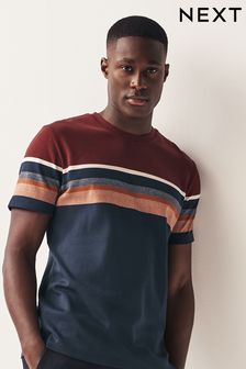 Burgundy Red/Navy Blue Soft Touch T-Shirt (D80331) | AED50