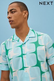 Green Scion Printed Short Sleeve Shirt (D80447) | 97 zł