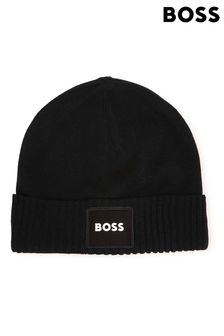 BOSS Black Logo Beanie Hat (D80644) | kr1 010 - kr1 120