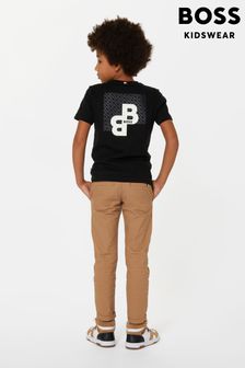 Tricou cu logo pe piept BOSS Negru (D80669) | 328 LEI - 394 LEI