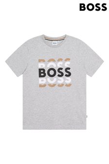 BOSS Grey Marl Triple Logo T-Shirt (D80670) | €71 - €86
