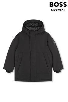 BOSS Black Hooded Parker Coat