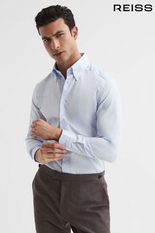 Reiss Soft Blue Redknapp Slim Fit Button-Down Shirt (D80811) | 132 €
