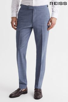 Reiss Soft Blue Wish Slim Fit Wool Blend Trousers (D80816) | 1,161 QAR