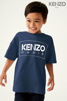 Kenzo Kids ブルー ロゴ ユニセックス Tシャツ (D80843) | ￥9,860 - ￥10,750