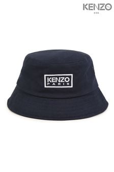 KENZO KIDS Navy Logo Bucket Hat (D80846) | $89