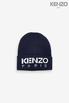 Темно-синяя детская шапка-бини с логотипом Kenzo (D80847) | €35 - €41