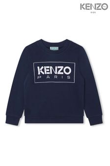 Kenzo Kids Marineblaues Logo-Sweatshirt (D80856) | 161 € - 176 €