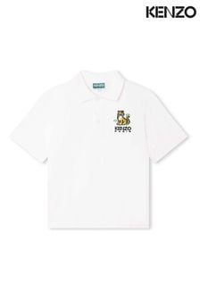 KENZO KIDS Cream Tiger Logo Poloshirt (D80857) | €119 - €156