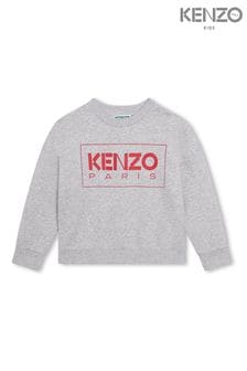 Серая детская толстовка с логотипом Kenzo (D80866) | €142 - €155