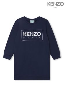 Kenzo - Blauwe jersey sweatshirtjurk voor kinderen (D80867) | €79 - €86