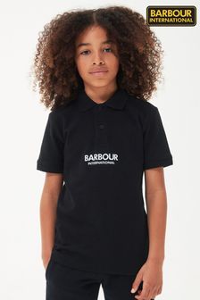 Barbour® International Jungen Formula Poloshirt mit Logo, Schwarz (D81332) | 19 € - 23 €