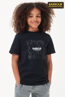 Barbour® International Jungen T-Shirt mit Carbon-Logoprint, Schwarz (D81337) | 17 € - 21 €