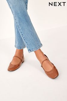Camel Brown Forever Comfort® Mary Jane Shoes (D81479) | R522