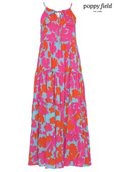 Poppy Field Pink Eliott Midi Tiered Dress (D81746) | €102